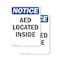 Signmission AED Located Inside, 7 in W x Rectangle, Plastic OS-2PACK-NS-P-710-V-10065 - alternate 1